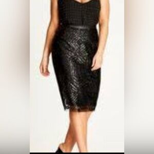 Chic Black Sequin Skirt